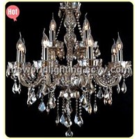 2012 Hot Red Wine Color Glass Candle Shape Crystal Classical Chandelier China (CHGC0258-8+4)