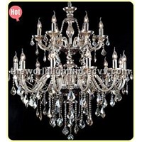 2012 Hot Red Wine Color Glass Candle Shape Crystal Classical Chandelier China (CHGC0259-12+6)