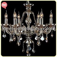 (CHGC0259-6)2012 Hot Red Wine Color Glass Candle Shape Crystal Classical Chandelier China