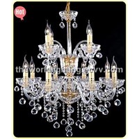 2012White Wine Transparent Color Glass Candle Shape Crystal Classical Chandelier (CHGC0261-8+4)