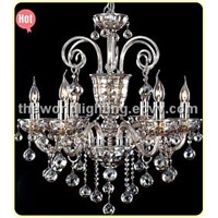 (CHGC0262-6)2012 Hot Red Wine Color Glass Candle Shape Crystal Classical Chandelier China