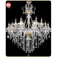 White Wine Transparent Color Glass Candle Shape Crystal Classical Chandelier China (CHGC0265-12+6)