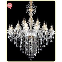 White Wine Transparent Color Glass Candle Shape Crystal Classical Chandelier China (CHGC0265-16+8+4)