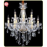 White Wine Transparent Color Glass Candle Shape Crystal Classical Chandelier China (CHGC0267-6+3)