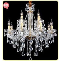 2012 White Wine Transparent Color Glass Candle Shape Crystal Classical Chandelier(CHGC0267-8+4)