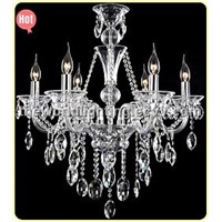 (CHGC0268-6) 2012 White Wine Transparent Color Glass Candle Shape Crystal Classical Chandelier