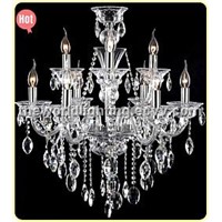 2012 White Wine Transparent Color Glass Candle Shape Crystal Classical Chandelier (CHGC0268-6+3)