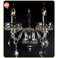 (CHGC0269-2w)Champagne Transparent Color Glass Candle Shape Crystal Classical Wall Lamp/Crystal Lamp
