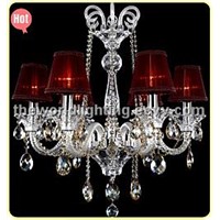 (CHGC0271-6)2012White Wine Transparent Color Glass Candle Shape Crystal Classical Chandelier China