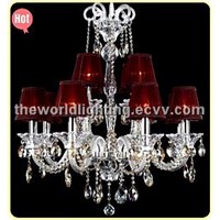 (CHGC0271-8+4) 2012White Wine Transparent Color Glass Candle Shape Crystal Classical Chandelier