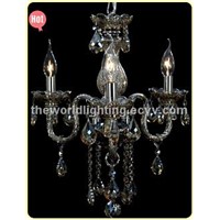 (CHGC0276-3)2012 Hot Red Wine Color Glass Candle Shape Crystal Classical Chandelier China