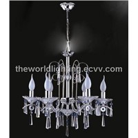 CHTC2014-2012 Chrome Metal Stand Glass Candle Shape Decoration Classical Crystal Chnadelier China