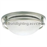 CL011-Chrome Metal Stand Glass Cover Modern Simple Ceiling Light/Optic Fiber Ceiling Light
