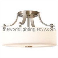 CL015-Chrom Metal Stand Fabric Cover Modern Simple Ceiling Light China