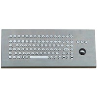 IP 65 Stainless Steel Desk Top Keyboard with Function Keys & Trackball (X-BP92D-S)
