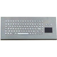 Industrial Stainless Steel Desk Top Keyboard with Function Keys & Touchpad (X-PP92D-S)
