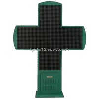 Outdoor Arc-shaped LED Cross Sign