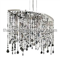 PLMC206-2012 Hot Selling Chrome Metal Stand Modern Big Crystal Decoration Pendant Lamp China