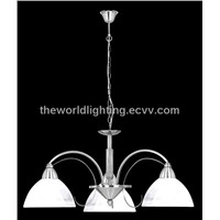 Chrome Metal Branch Reverse Bowl Shape Simple Glass Kitchen Pendant Lamp (SCH-3008WH)