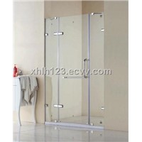 Square clip shower screens, 8mm safety glass shower doors, Vertical-hinged doors