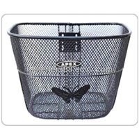 black color front basket used for bicycle