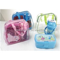 food container, lunch box, water bottle, kettle