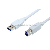high speed USB 3.0 A Male to B Male white Cables
