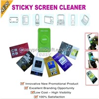 microfiber sticky screen cleaner,PU gel,logo printing promotional item