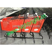 plastic trolley cart for supermarket