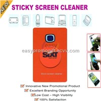 sticky cell phone screen cleaner,adhesive microfiber screen cleaner