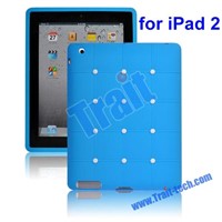 views: Flexible Soft Silicone Sofa Back Case Cover for iPad 2(Blue)