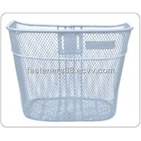 white color steel  basket used for bike/bicycle
