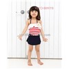 2012 new stripe swimwear girls swimsuit and beachwear