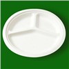 9 inch three compartments paper plate