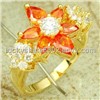 fashion jewelry manufacturer wholesale handmade wonderful jewelry  flower shape ring  amethyst