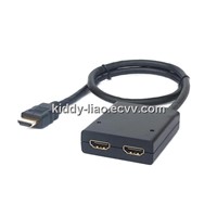 HDMI Splitter 1X2 with Full 3D and 4Kx2K (340MHz), Pigtail Type