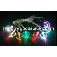 Heart shaped LED USB string lights, LED Flashing Gifts,LED Christmas Light Chains
