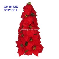 15&amp;quot;H Red Christmas flower tree