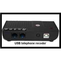 2 CH PC USB Telephone Audio Recorder(usb port phone recorder)