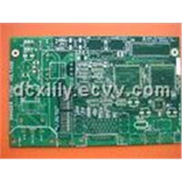 Custom 4 Layers 0.35mm Thickness Gold Plated FR4 Multilayer PCB Board with Blue Solder