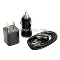 Easy to Use 3-in-1 Car / AC Charger with USB Cable for iPhone 3GS / 4G