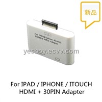 For IPAD &amp;amp;Iphone 4G 4GS HDMI &amp;amp;30PIN Adapter