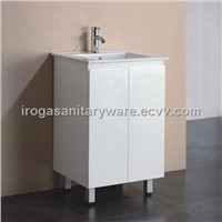 Glossy White Vanity Without Handles (IS-2044)