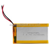 Lithium Polymer Battery 374170 with 1200mAh capacity