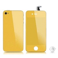Mirror Gold Touch Screen for iphone LCD 4G with Back Cover