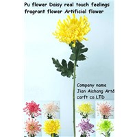 PU Flower Daisy  chrysanthemumFragrant Flower    Real touch feelings