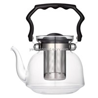 Pyrex Glass Teapot with Stainless Steel Filter