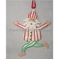 Santa &amp;amp; Snowman Polymer clay christmas ornaments