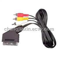 Scart to 3 RCA cable