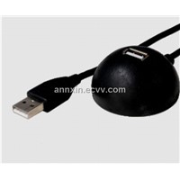 USB 2.0 Docking Station Ball Desktop Extension Port Cable A Male to A Female